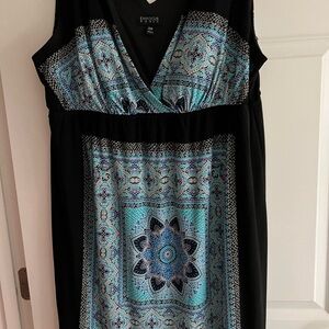 Enfocus Women’s surplice neck mid length dress